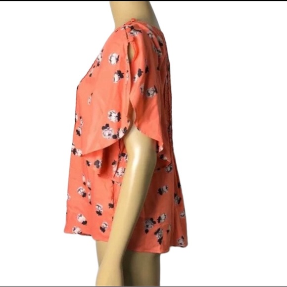 ANTHROPOLOGIE MAEVE MAYA FLORAL FLUTTER
SLEEVE TOP Sz 4 - Picture 5 of 10